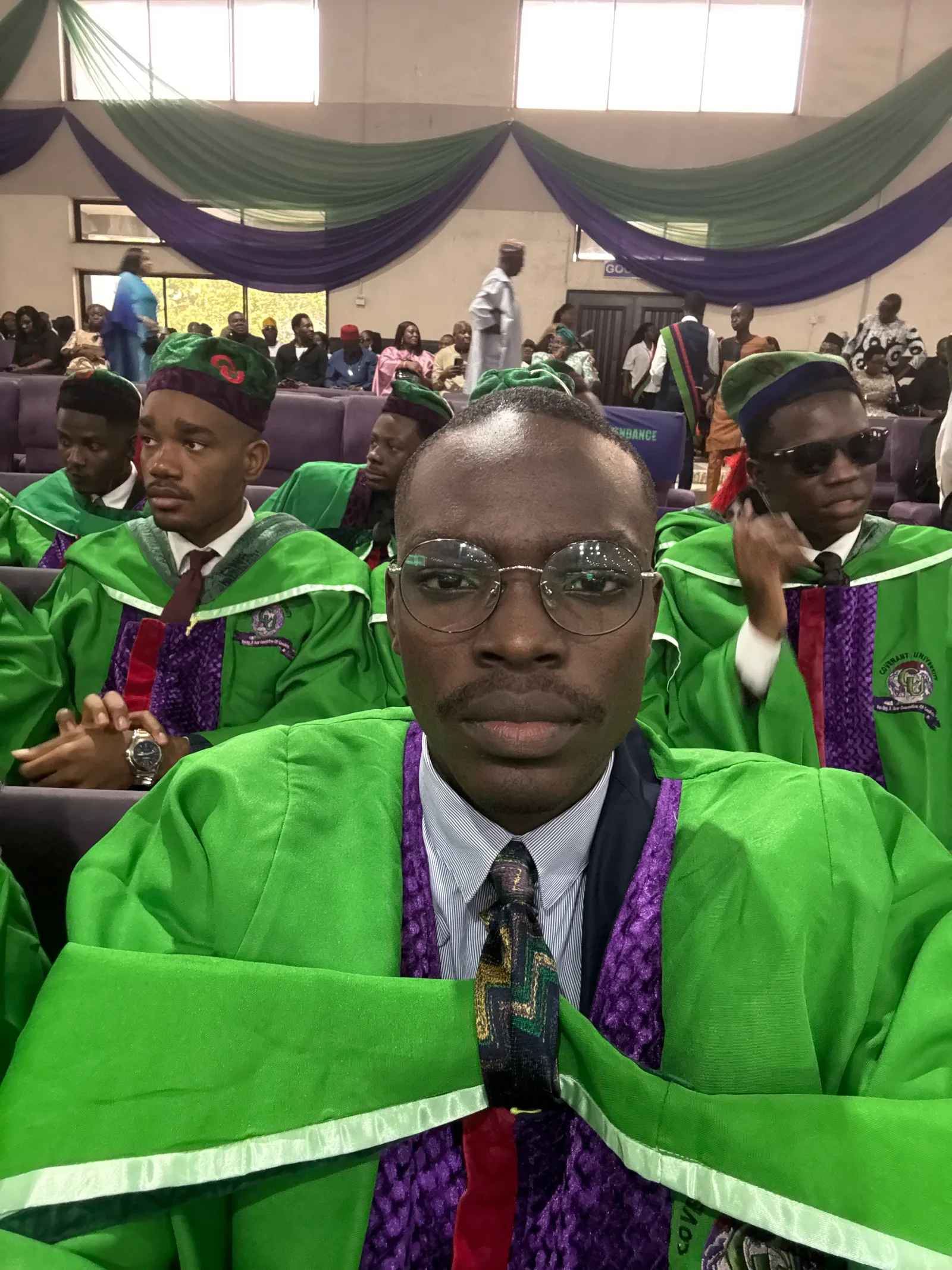Stephen on graduation day at Covenant University
